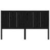 Bed Headboard Black 125.5x4x100 cm | Solid Pine Wood