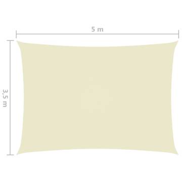 Sunshade Sail Oxford Fabric Rectangular 3.5x5 m Cream - HipoMarket