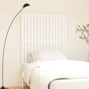 Elegant White Wall Headboard - Solid Pine 95.5x3x110 cm