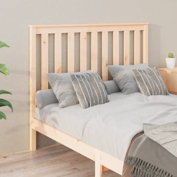 Stylish Solid Wood Pine Bed Headboard - 146x6x101 cm