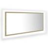 LED Bathroom Mirror Sonoma Oak 100x8.5x37 cm - Contemporary Style