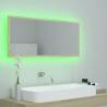 LED Bathroom Mirror Sonoma Oak 100x8.5x37 cm - Contemporary Style