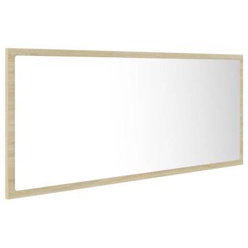 LED Bathroom Mirror Sonoma Oak 100x8.5x37 cm - Contemporary Style