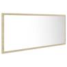 LED Bathroom Mirror Sonoma Oak 100x8.5x37 cm - Contemporary Style