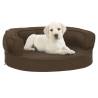 Ergonomic Dog Bed Mattress 60x42 cm - Linen Look Brown