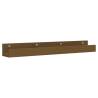 Honey Brown Wall Shelves 2 pcs | Solid Pine Wood