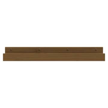 Honey Brown Wall Shelves 2 pcs | Solid Pine Wood