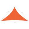 HDPE Sunshade Sail 3.5x3.5 m - Orange | UV Protection