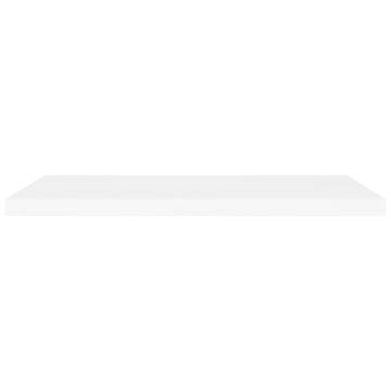 Floating Wall Shelves - Set of 2 White MDF (90x23.5 cm) | Hipo Market