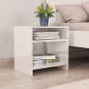 Elegant High Gloss White Bedside Cabinets - Set of 2