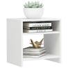 Elegant High Gloss White Bedside Cabinets - Set of 2