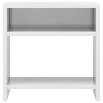 Elegant High Gloss White Bedside Cabinets - Set of 2