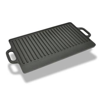 Cast Iron Reversible Grill Platter 50x23 cm - Quality BBQ & Pizza