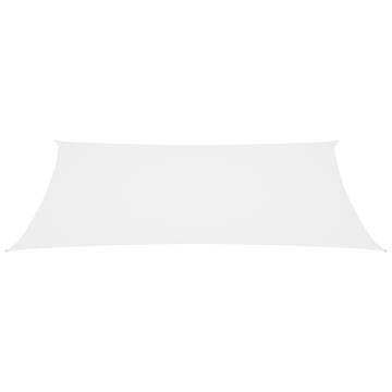 Sunshade Sail Oxford Fabric 5x8m - White - Hipomarket UK