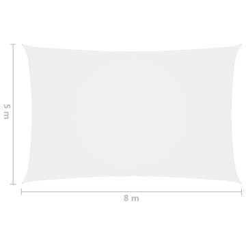 Sunshade Sail Oxford Fabric 5x8m - White - Hipomarket UK