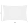 Sunshade Sail Oxford Fabric 5x8m - White - Hipomarket UK