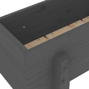 Garden Planter Grey 62x30x38 cm | Solid Pine Wood | Hipomarket