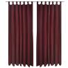 2 pcs Bordeaux Micro-Satin Curtains with Loops 140 x 245 cm Colour bordeaux Size 245 cm Quantity in Package 2 