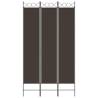 3-Panel Room Divider - Brown Fabric 120x220 cm | HiPoMarket