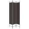 3-Panel Room Divider - Brown Fabric 120x220 cm | HiPoMarket