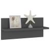 Modern Wall Shelf Set - Grey Engineered Wood - 40x11.5 cm