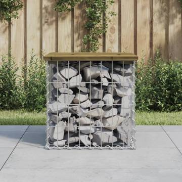 Garden Bench Gabion Design - Impregnated Wood Pine