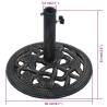 Elegant Umbrella Base - Black and Bronze Cast Iron 9 kg