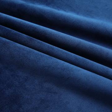 Elegant Dark Blue Velvet Blackout Curtains - 2 pcs | HipoMarket