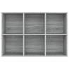 Book Cabinet/Sideboard Grey Sonoma - Stylish Storage Solution