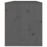 Elegant Grey Wall Cabinets - 2 pcs Solid Pinewood 45x30x35 cm