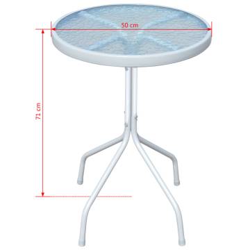 Bistro Table Grey 50x71 cm Steel | Stylish Outdoor Furniture