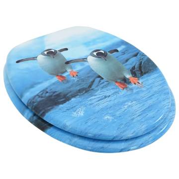 WC Toilet Seat with Lid - Penguin Design | HipoMarket