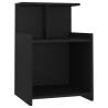 Stylish Black Bed Cabinets 2 pcs - Durable & Practical Design