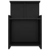 Stylish Black Bed Cabinets 2 pcs - Durable & Practical Design