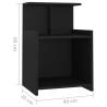 Stylish Black Bed Cabinets 2 pcs - Durable & Practical Design