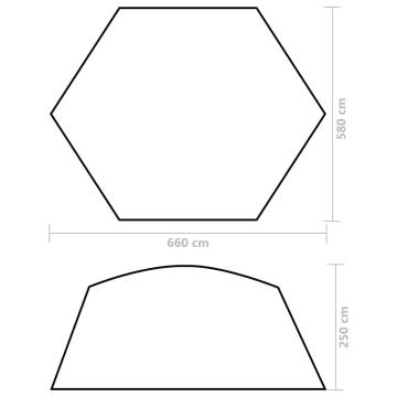 Camouflage Pool Tent Fabric 660x580x250 cm - UV Resistant