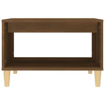 Brown Oak Coffee Table - 60x50x40 cm Engineered Wood