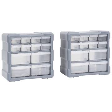 Multi-Drawer Organisers with 12 Drawers - 2 pcs | HipoMarket UK