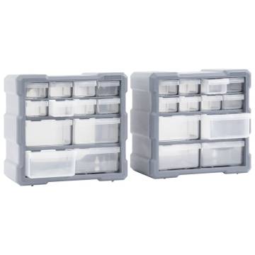 Multi-Drawer Organisers with 12 Drawers - 2 pcs | HipoMarket UK