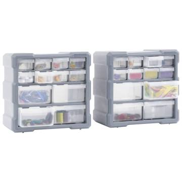 Multi-Drawer Organisers with 12 Drawers - 2 pcs | HipoMarket UK