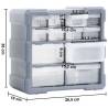 Multi-Drawer Organisers with 12 Drawers - 2 pcs | HipoMarket UK