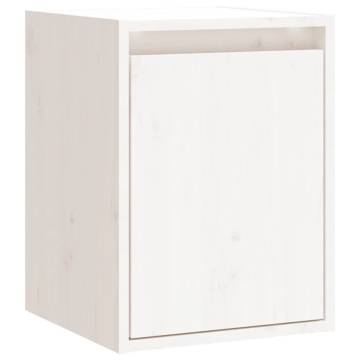 Wall Cabinet White 30x30x40 cm | Solid Wood Pine for Home