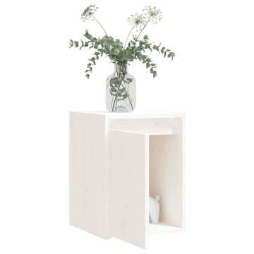 Wall Cabinet White 30x30x40 cm | Solid Wood Pine for Home