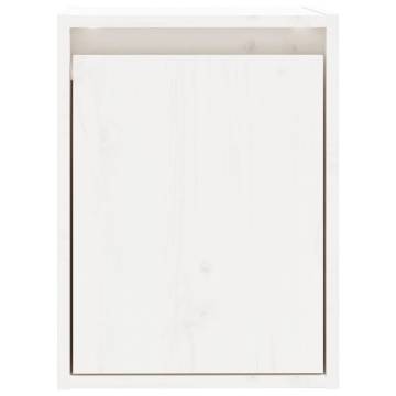 Wall Cabinet White 30x30x40 cm | Solid Wood Pine for Home