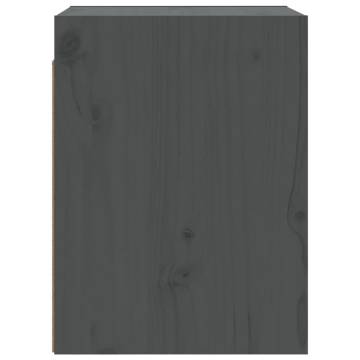 Wall Cabinets 2 pcs Grey - Solid Pinewood | HipoMarket