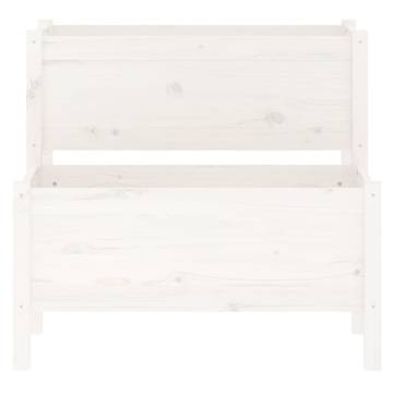 Planter White 84.5x84x75 cm Solid Wood Pine | HipoMarket