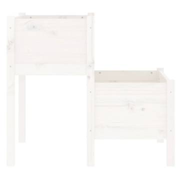 Planter White 84.5x84x75 cm Solid Wood Pine | HipoMarket