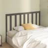 Stylish Grey Bed Headboard - Solid Pine Wood 146x4x100 cm