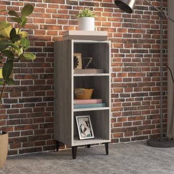 Stylish Grey Sonoma Sideboard - 34.5x32.5x90 cm | HiPo Market