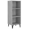 Stylish Grey Sonoma Sideboard - 34.5x32.5x90 cm | HiPo Market